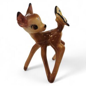 Vintage Disney Bambi Butterfly Figurine Evan K. Shaw Pottery 1940s Repaired Legs